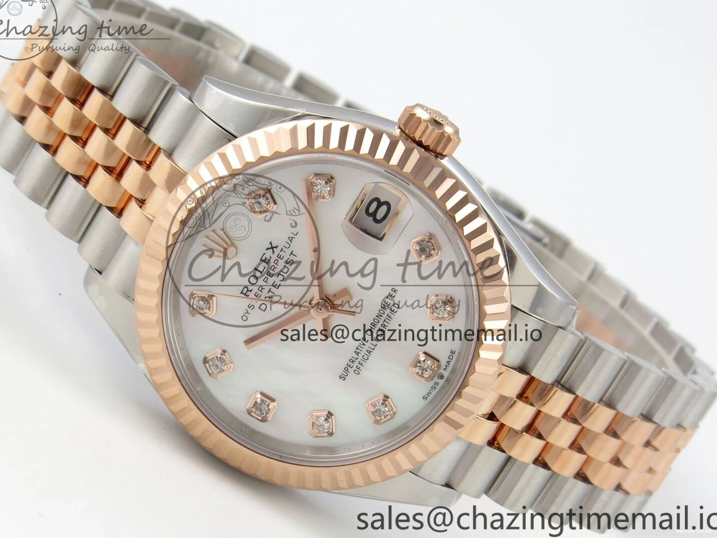 1230 DateJust 31 278271 THBF 1:1 Best Edition 904L Steel White Diamonds Dial on SS RG Jubilee Bracelet HZ Cal. Classic 24